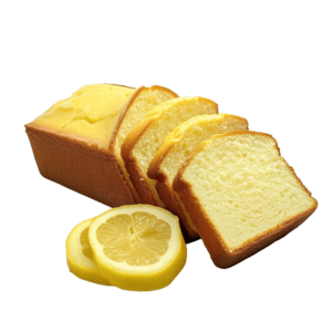 half sliced loaf pound cake